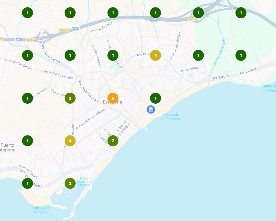 Mapa de calor Local Falcon — cobertura local fuerte